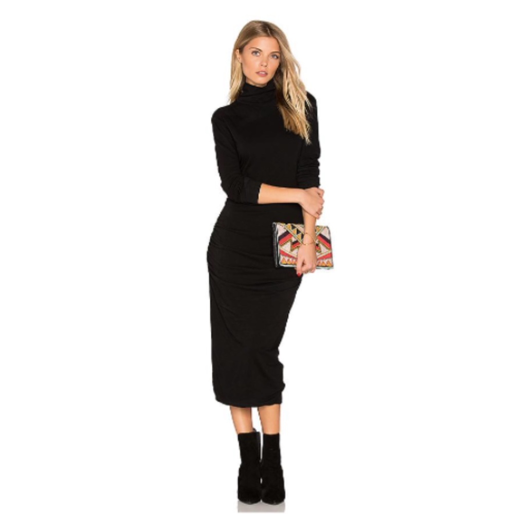 James Perse Midi Turtleneck Dress Size 3